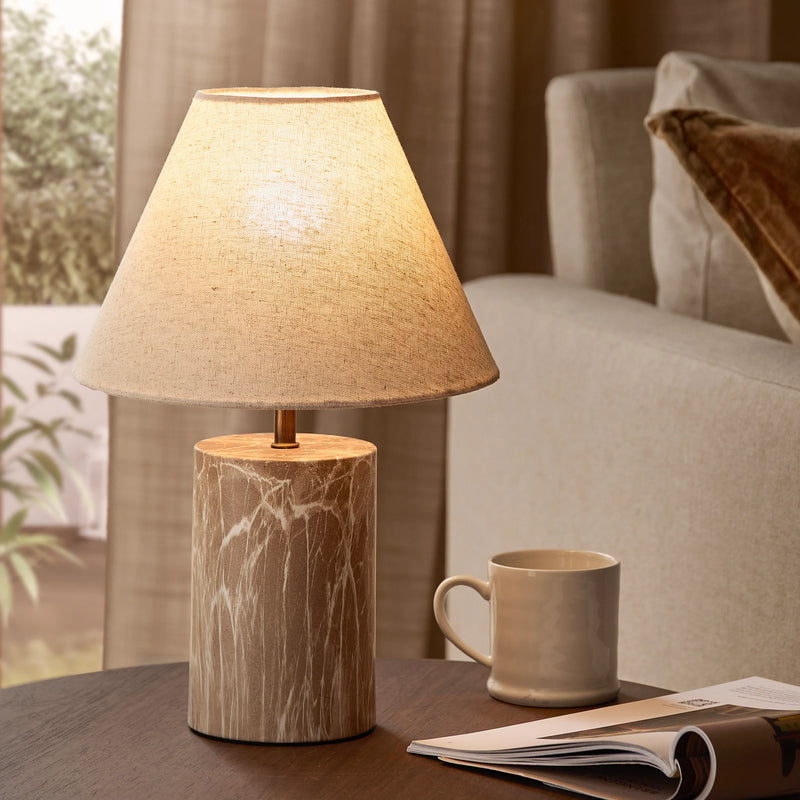 AUSTELL TABLE LAMP – ROSSO, ESPRESSO BROWN & SAND | Yard
