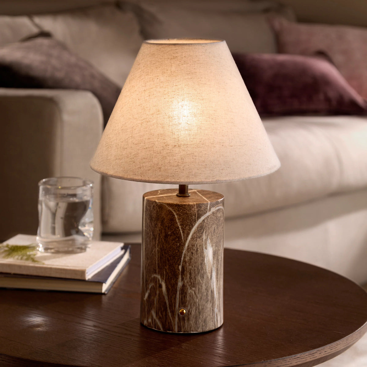 AUSTELL TABLE LAMP – ROSSO, ESPRESSO BROWN & SAND | Yard