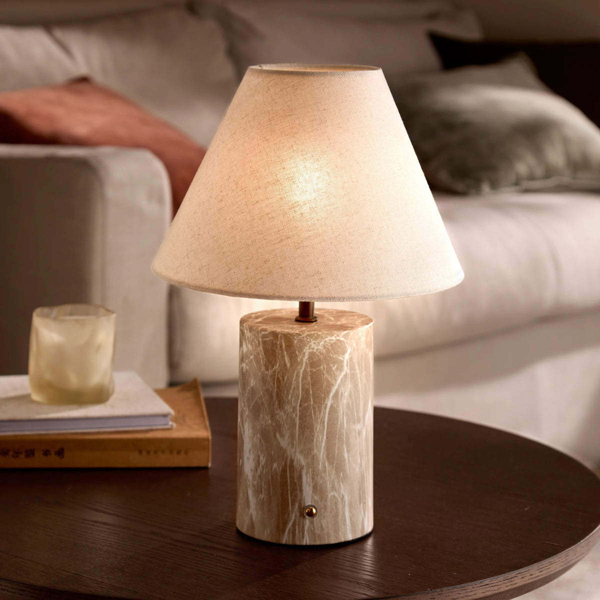 AUSTELL TABLE LAMP – ROSSO, ESPRESSO BROWN & SAND | Yard
