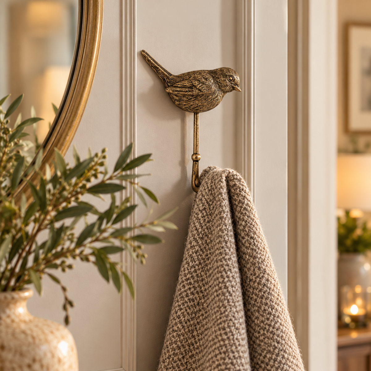 ANTIQUE BRONZE BIRD WALL HOOK Curated by simply Hazel | Gallery Direct