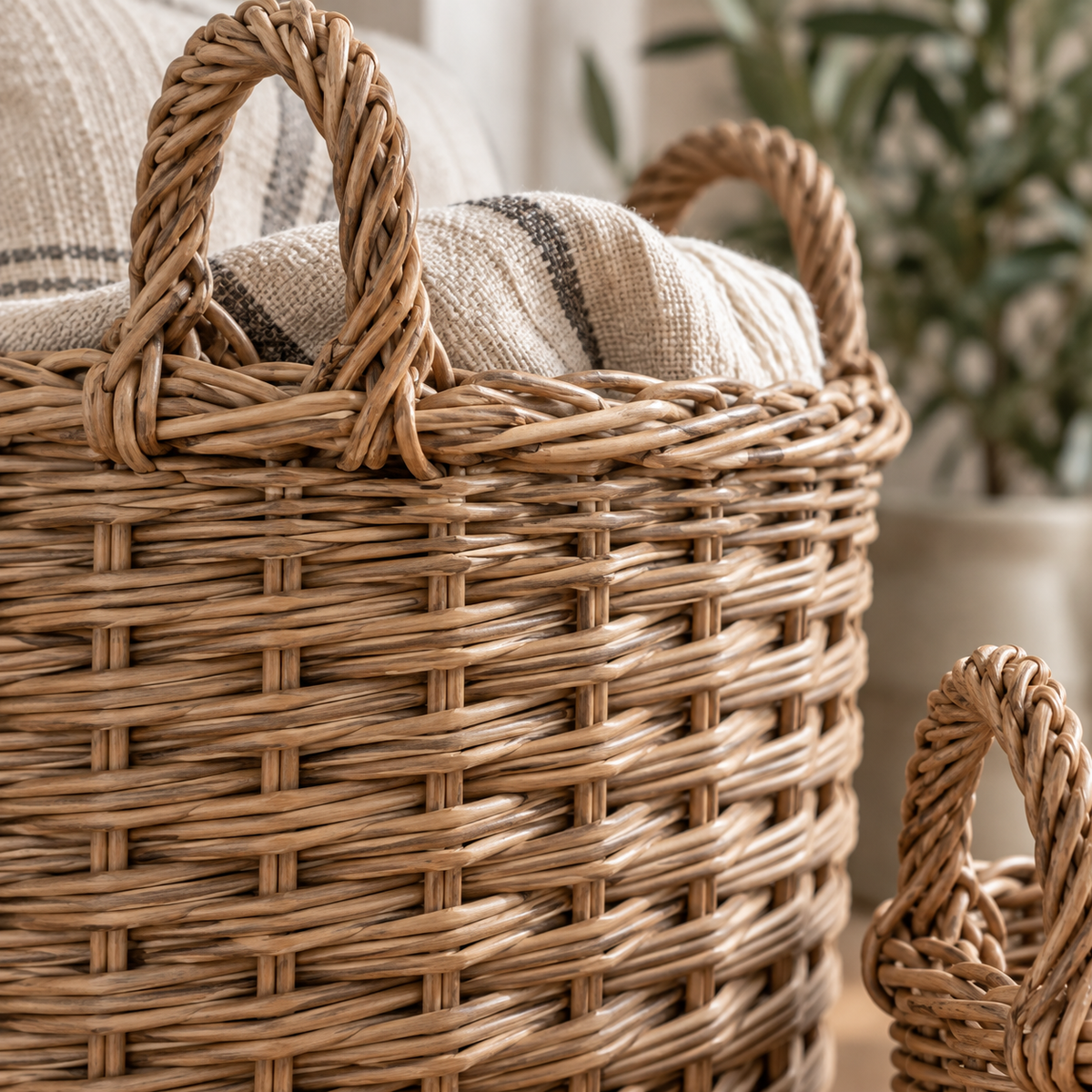 BRAMBLE HAND-WOVEN WILLOW STORAGE BASKETS – SET OF 3 Curated by simply Hazel