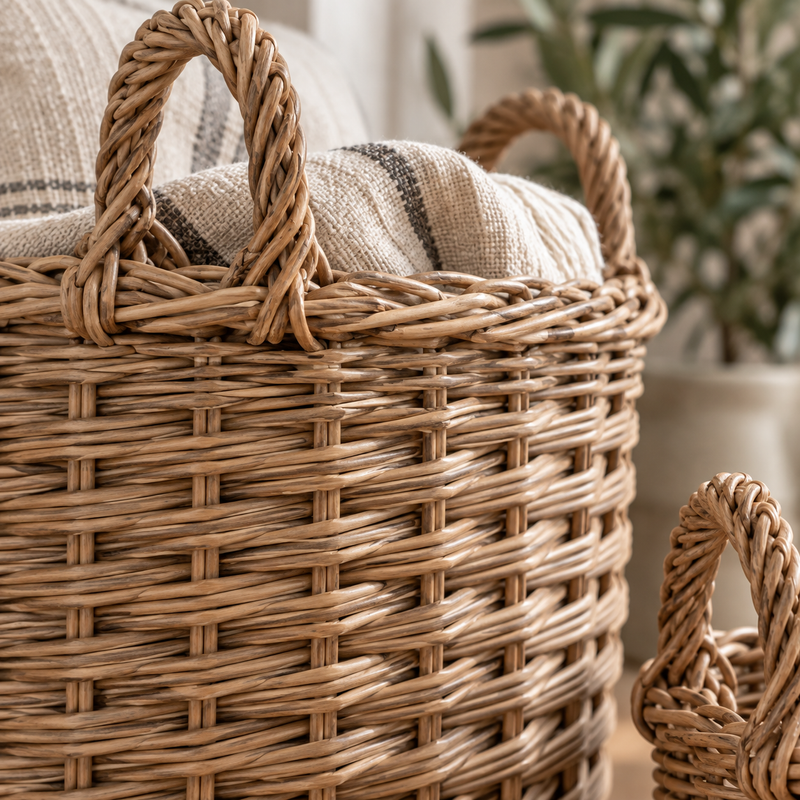 BRAMBLE HAND-WOVEN WILLOW STORAGE BASKETS – SET OF 3 Curated by simply Hazel