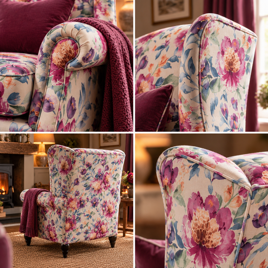 PRINCESS MAYA WINGBACK ARMCHAIR – NATURE VIBES by simply HAZEL  | Handmade and Upholstered in Ireland