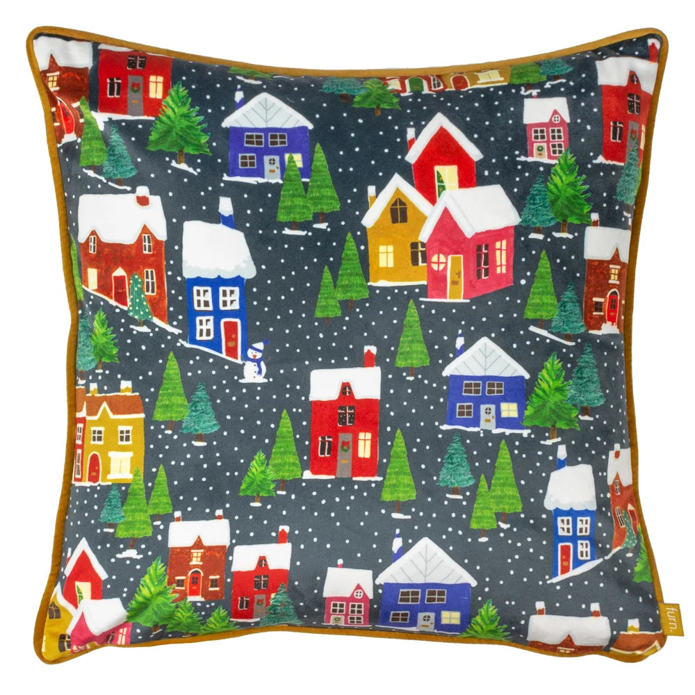 CHRISTMAS TOGETHER TWILIGHT TOWN CUSHION by Furn