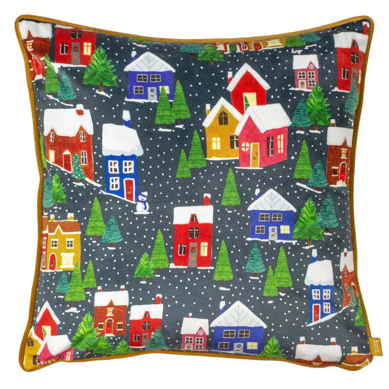 CHRISTMAS TOGETHER TWILIGHT TOWN CUSHION by Furn