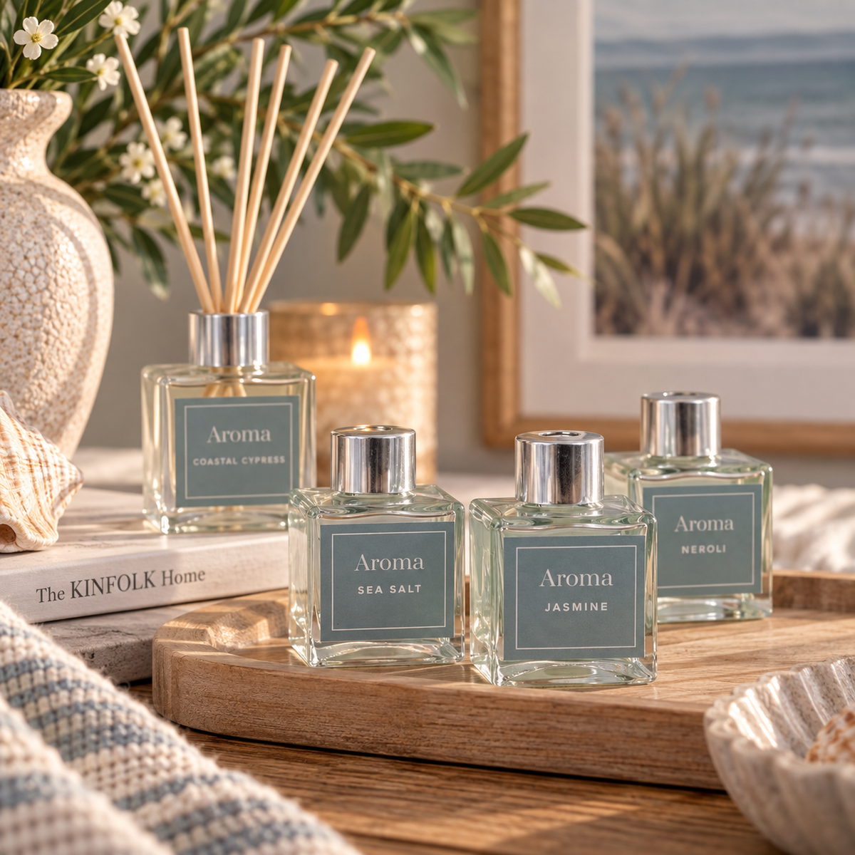 COASTAL RETREAT REED DIFFUSERS – SET OF 3 Curated by simply Hazel