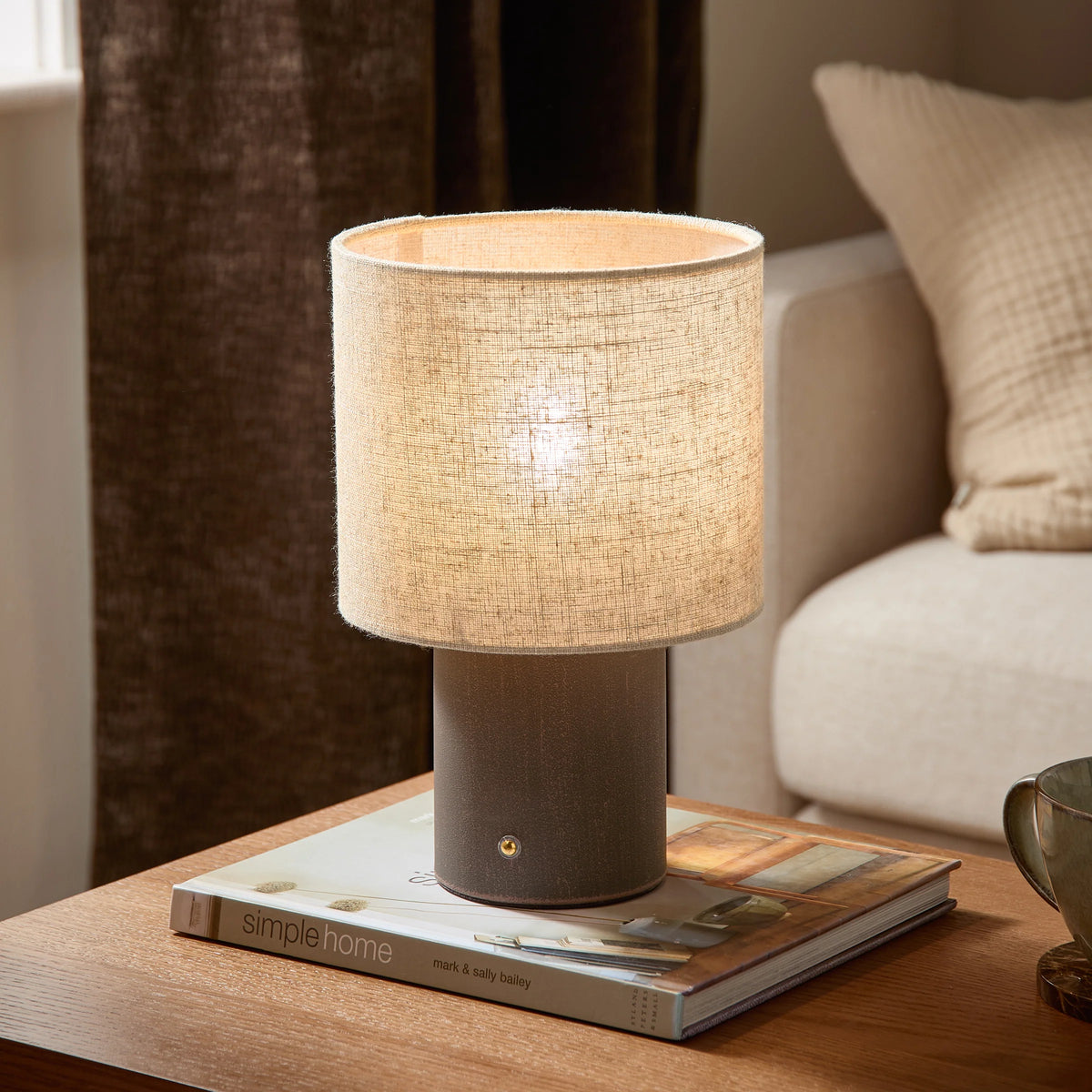 FINN TABLE LAMP – AGED BRASS, ESPRESSO BROWN, OLIVE &amp; SANDSTONE | YARD