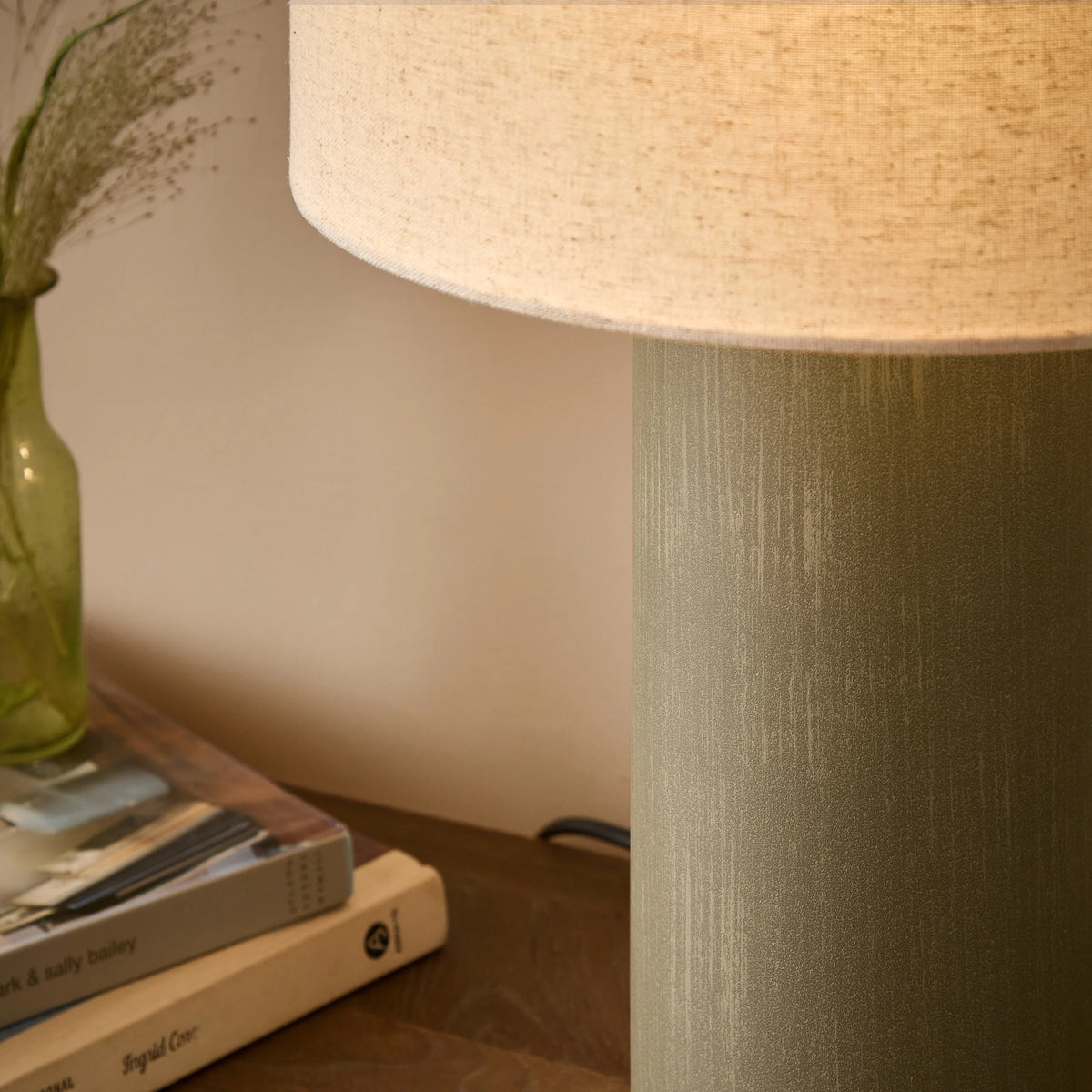 FINN TALL TABLE LAMP – AGED BRASS, ESPRESSO BROWN, OLIVE & SANDSTONE | Yard
