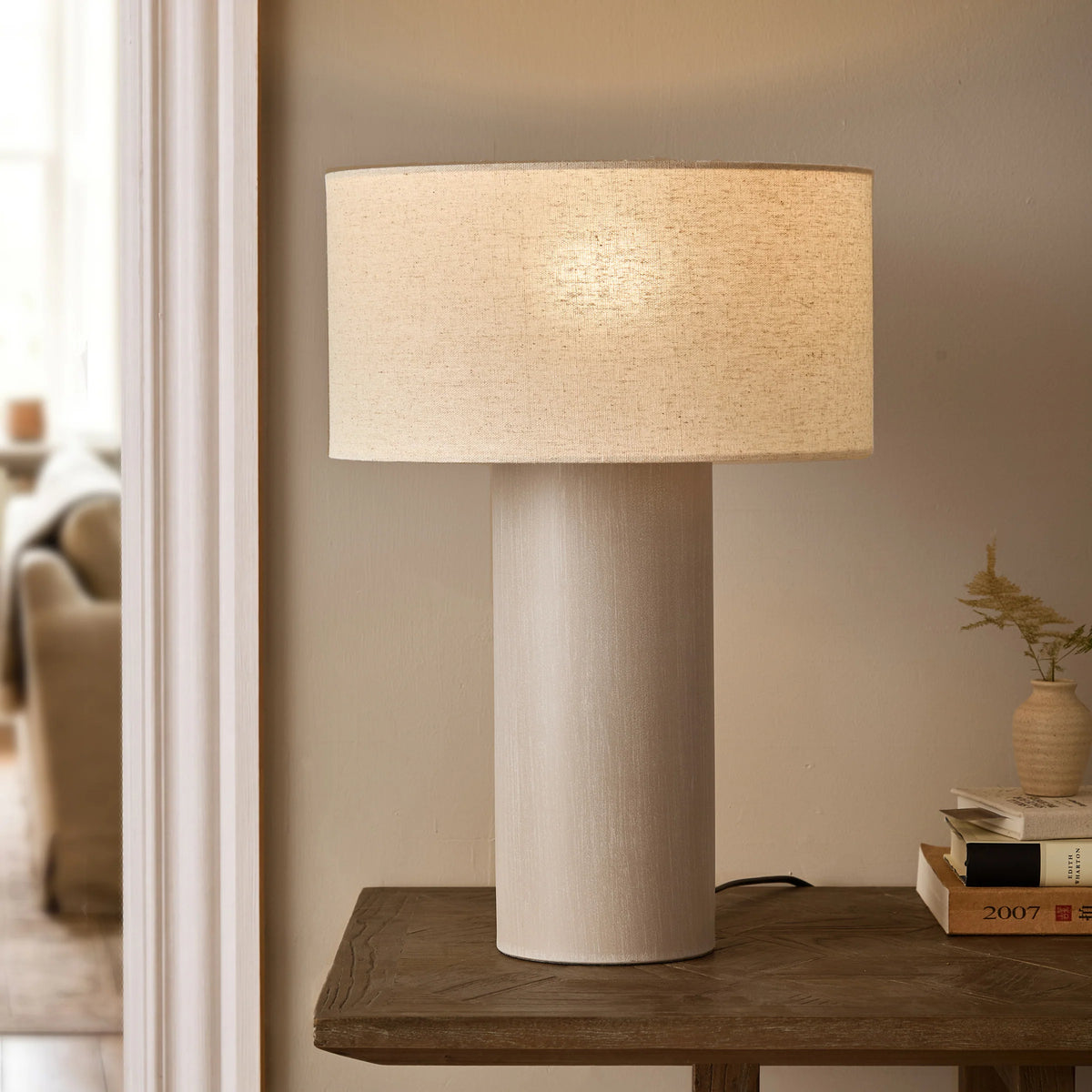 FINN TALL TABLE LAMP – AGED BRASS, ESPRESSO BROWN, OLIVE & SANDSTONE | Yard