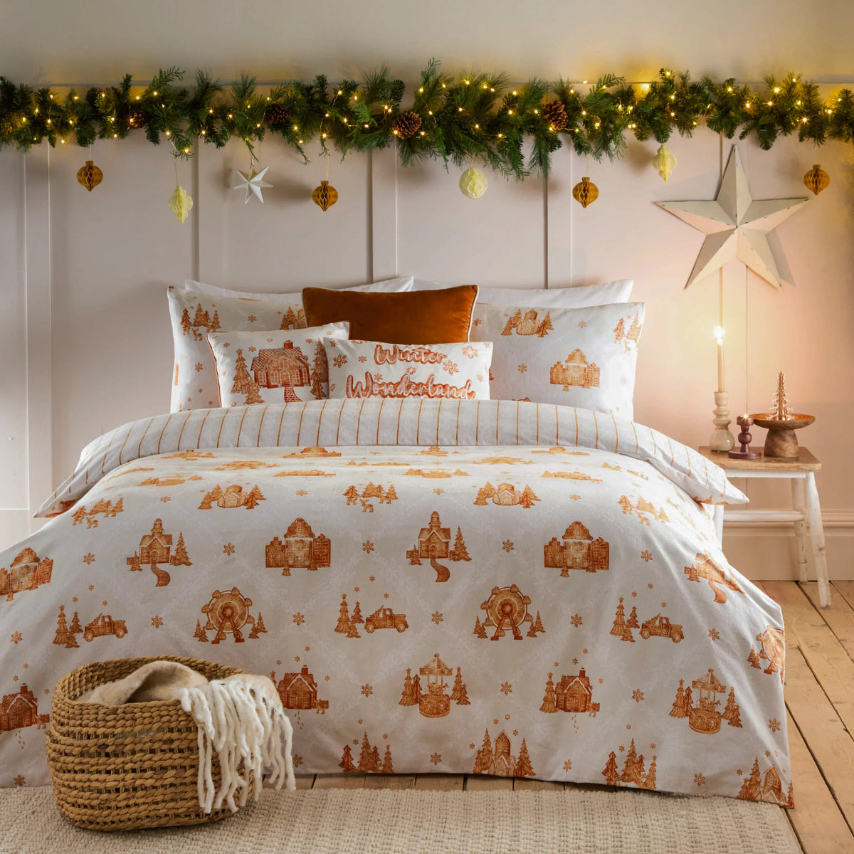 GRETEL BRUSHED COTTON DUVET COVER SET – CLOUD DUST by Furn