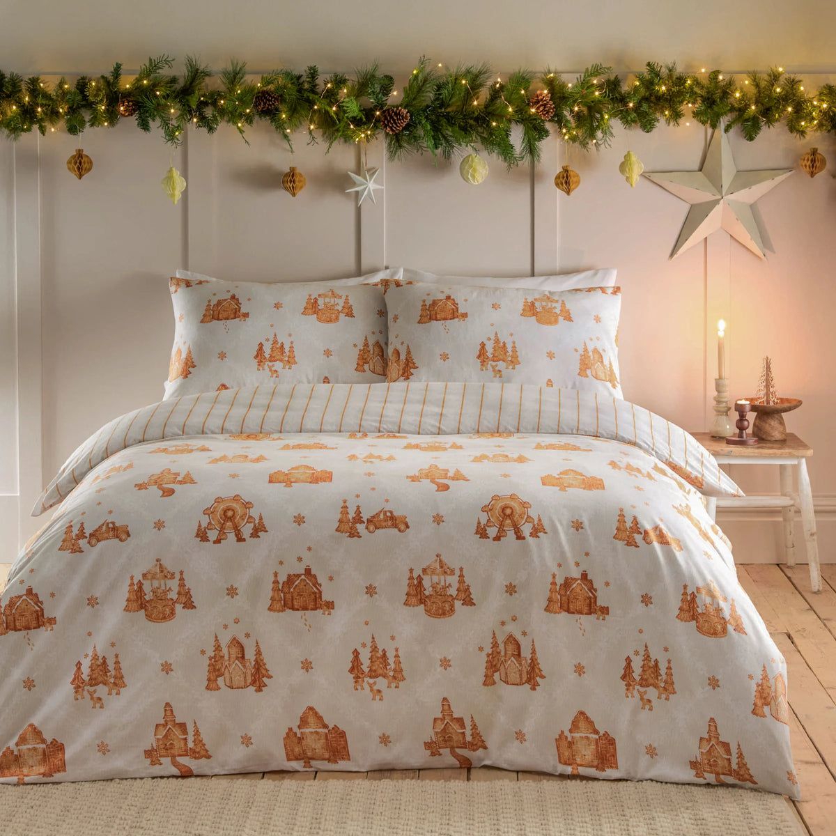 GRETEL BRUSHED COTTON DUVET COVER SET – CLOUD DUST by Furn