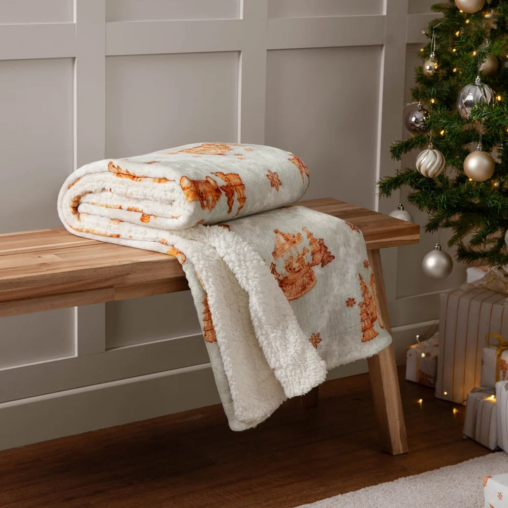 GRETEL SHERPA FLEECE THROW – CLOUD DUST by Furn