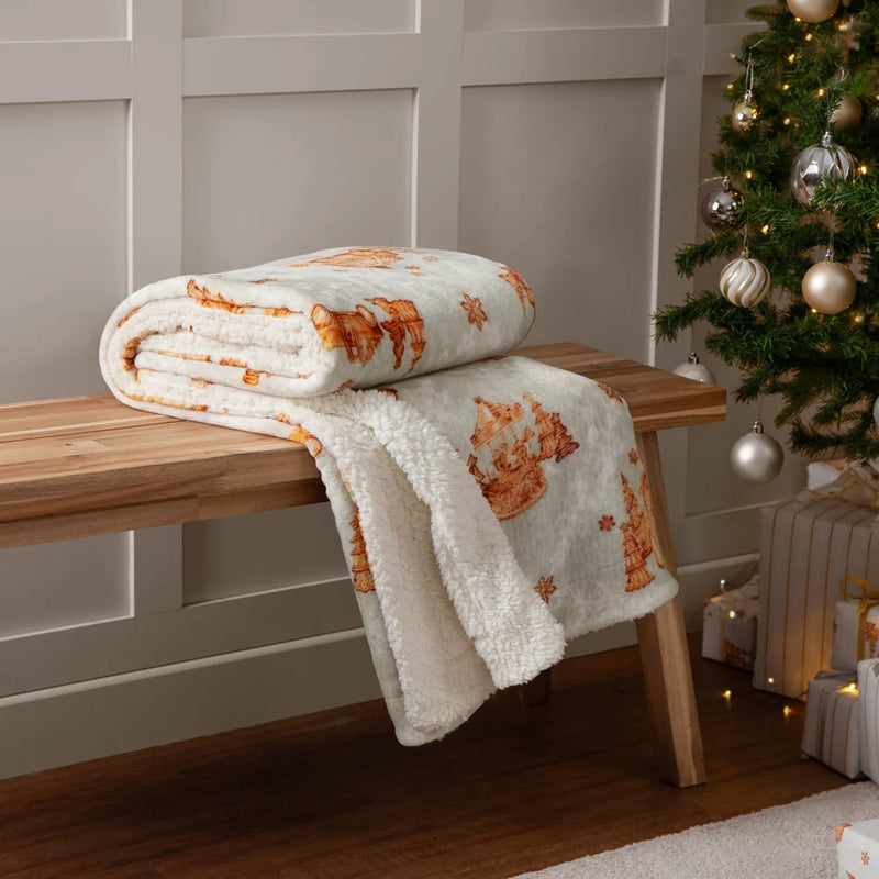GRETEL SHERPA FLEECE THROW – CLOUD DUST by Furn