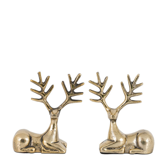 STAG ANTIQUE GOLD – SET OF 2 DECORATIONS Curated by simply Hazel