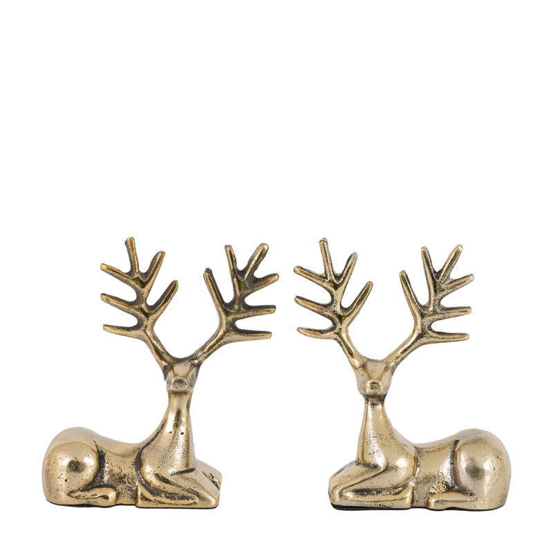 STAG ANTIQUE GOLD – SET OF 2 DECORATIONS Curated by simply Hazel