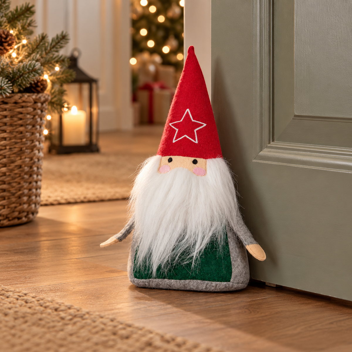 🎅 Scandi Santa Festive Door Stop –  Multicolour by Furn