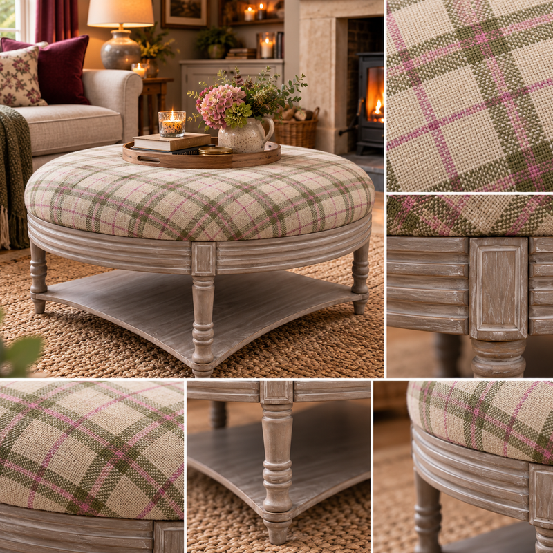 MAURICE STORAGE OTTOMAN – PAINSWICK BLOSSOM by simply Hazel | Voyage Maison