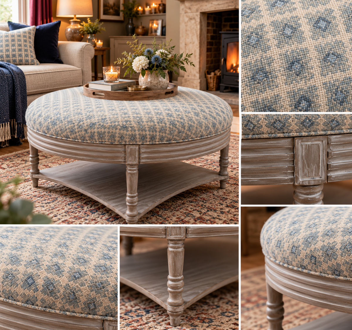 MAURICE STORAGE OTTOMAN – ELMORE STEEL by simply Hazel | Voyage Maison