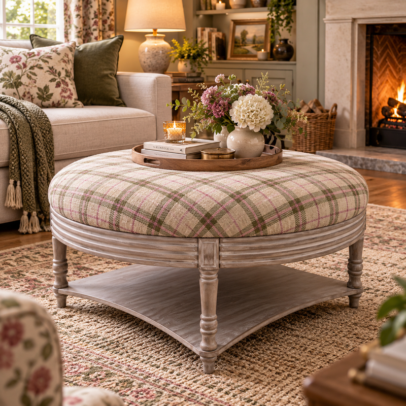 MAURICE STORAGE OTTOMAN – PAINSWICK BLOSSOM by simply Hazel | Voyage Maison