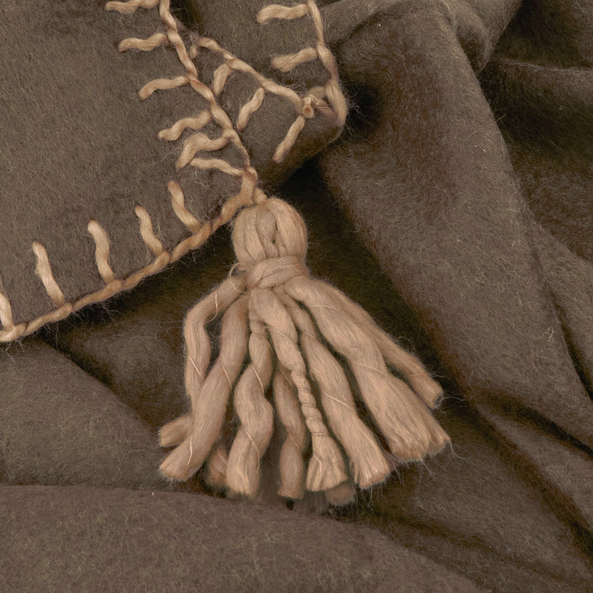 LOWEN WOOL BLEND BRUSHED THROW | Furn