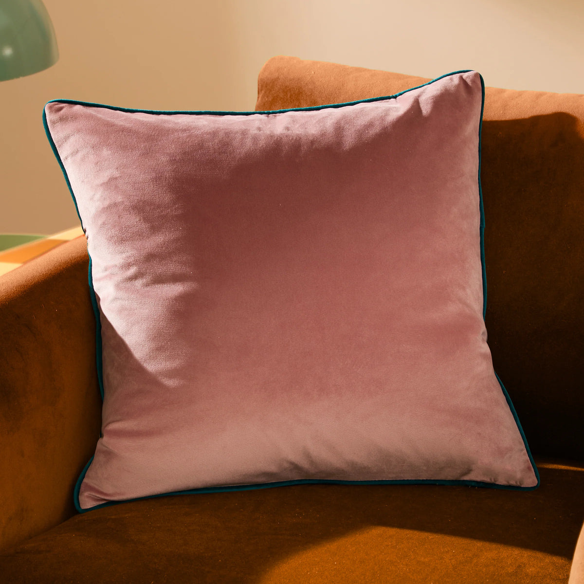MERIDIAN VELVET FEATHER-FILLED CUSHION by Furn