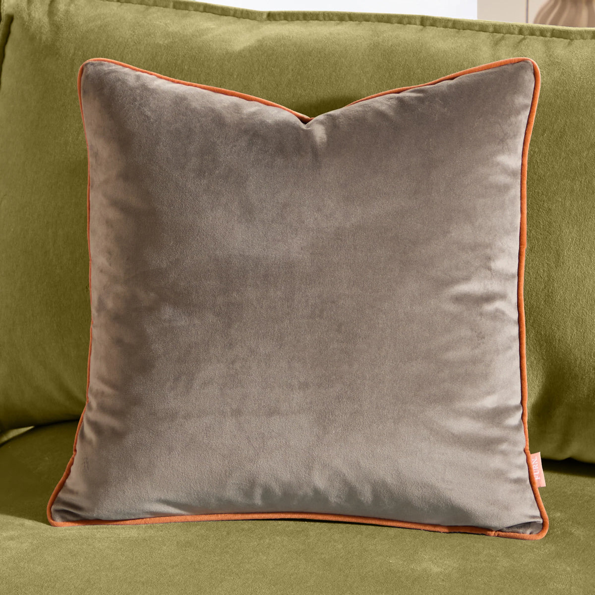 MERIDIAN VELVET FEATHER-FILLED CUSHION by Furn