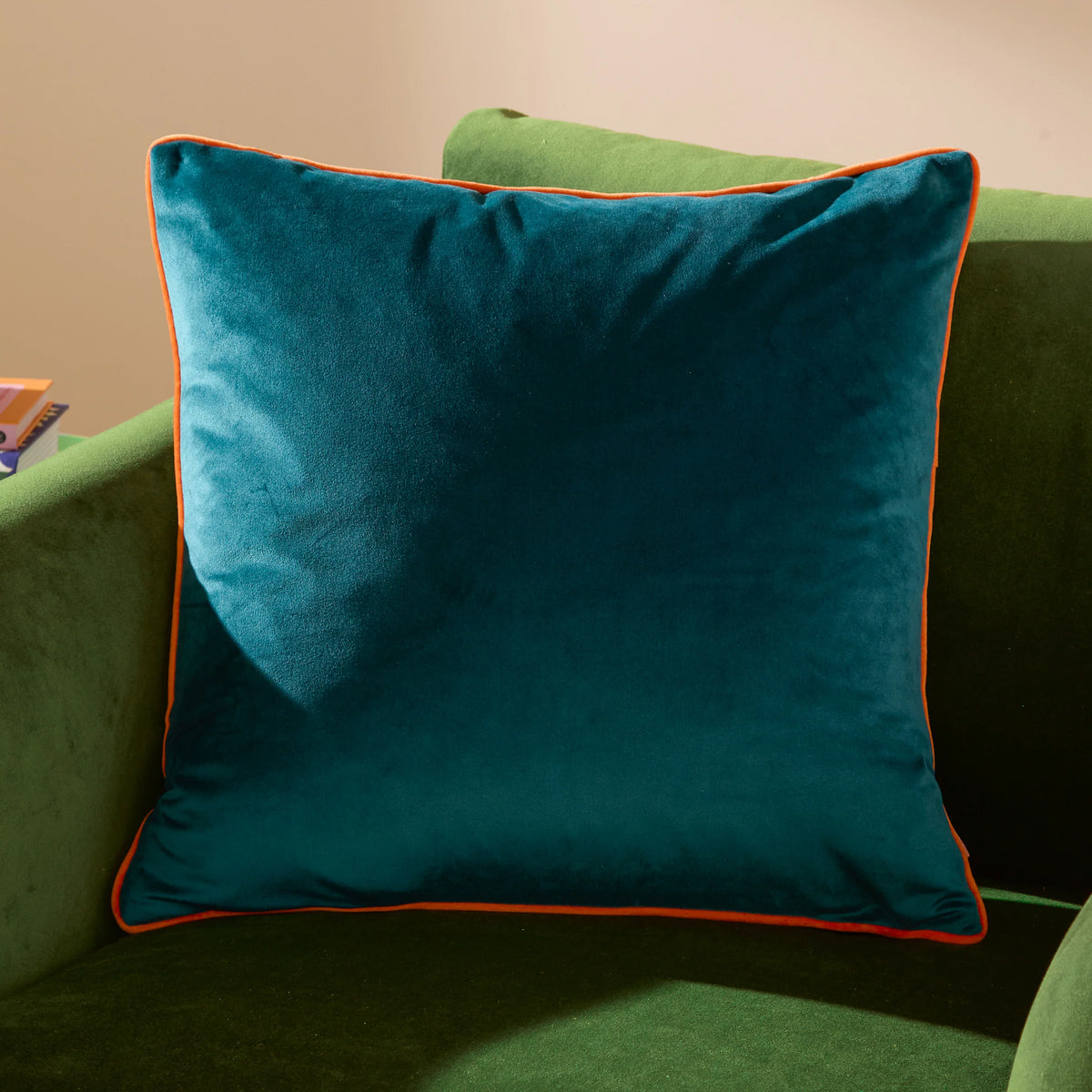 MERIDIAN VELVET FEATHER-FILLED CUSHION by Furn