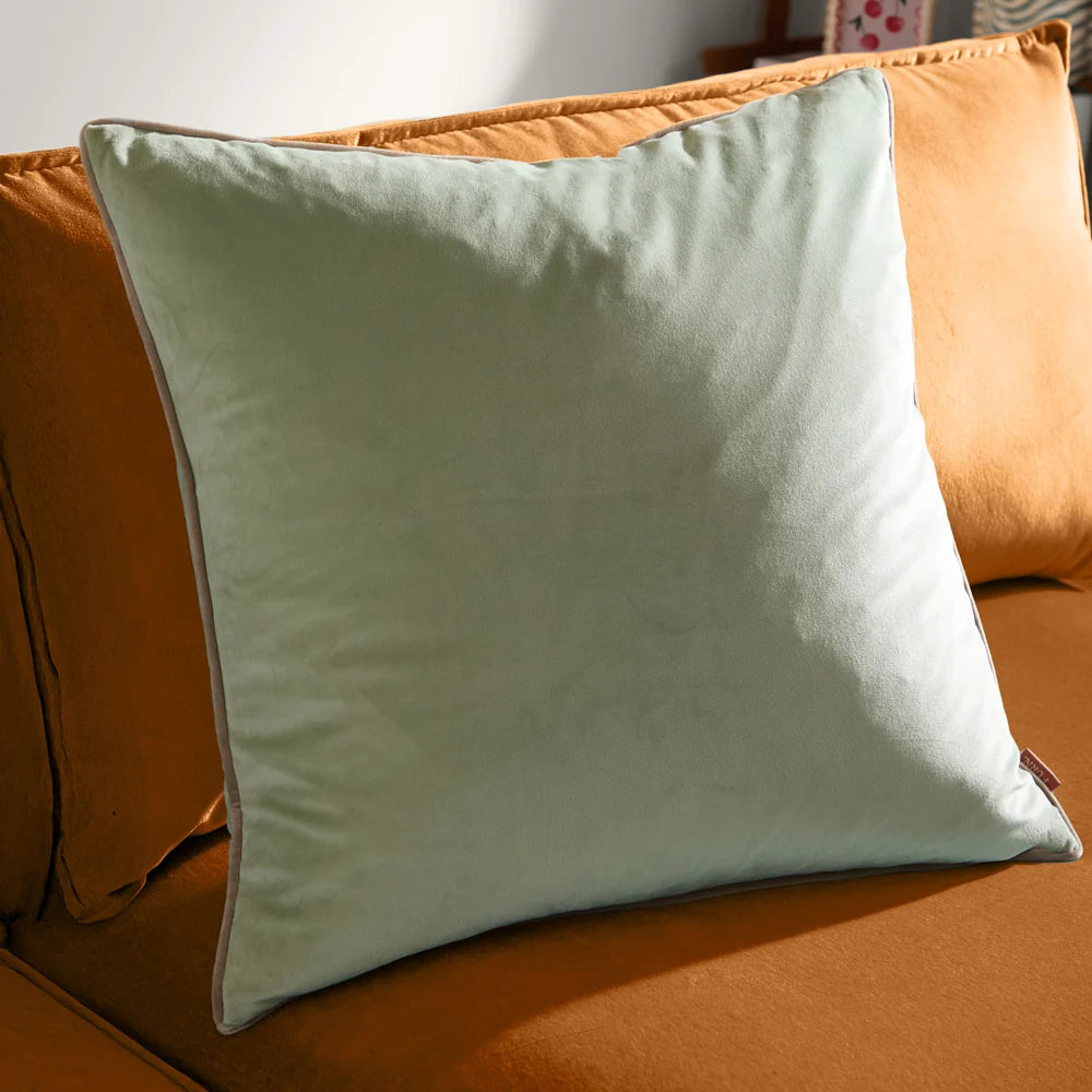 MERIDIAN VELVET FEATHER-FILLED CUSHION by Furn