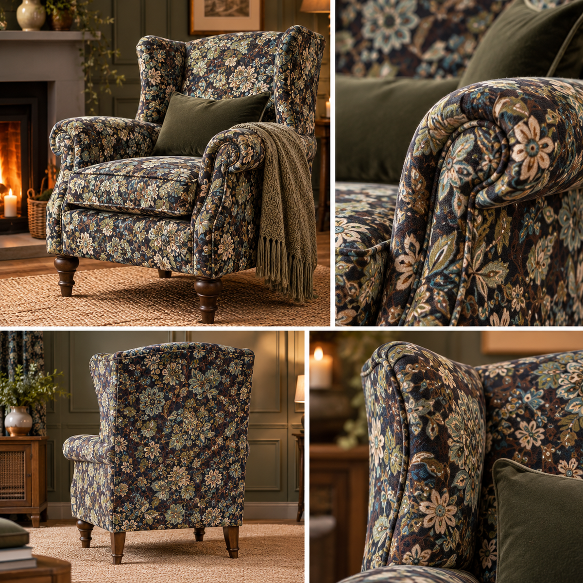 PRINCESS MAYA WINGBACK ARMCHAIR – KANDESH SMALL AFTER EIGHT by simply HAZEL