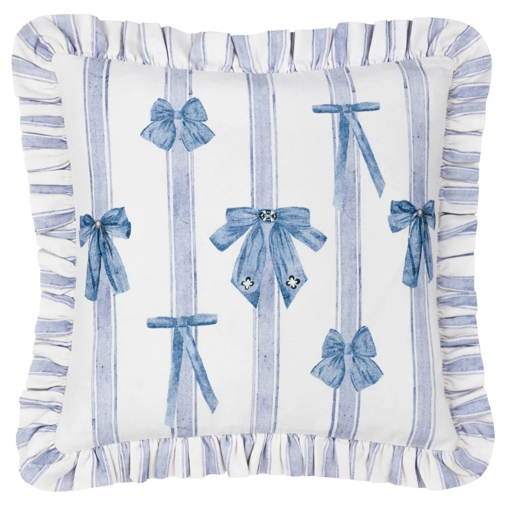 NOORTJE RUFFLE BOWS PRINTED CUSHION Multicolour by Furn