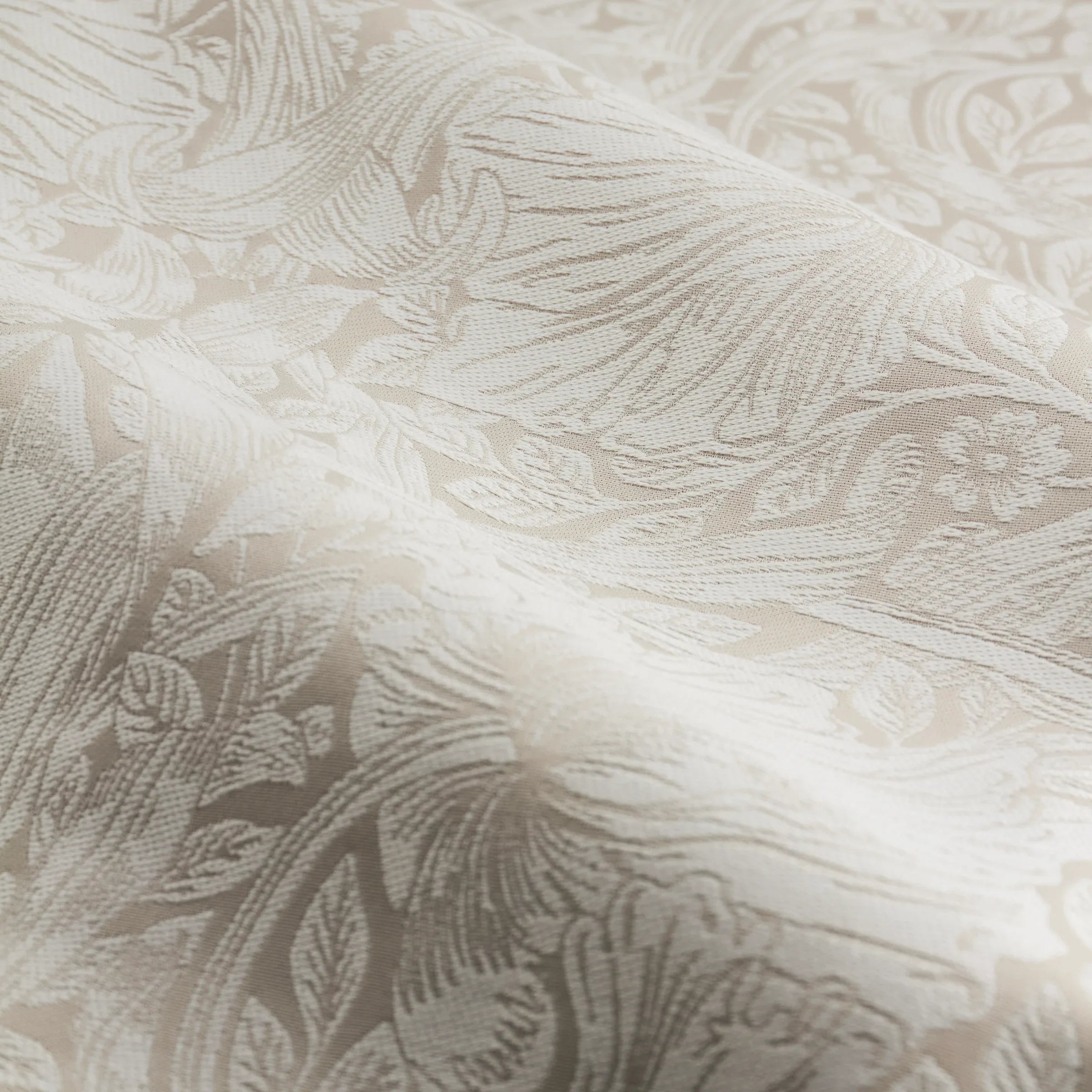 PIMPERNEL JACQUARD PENCIL PLEAT CURTAINS LINEN by Morris & Co