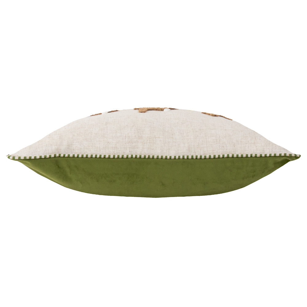 RAMBLE HARES TUFTED CUSHION Sage by Wylder