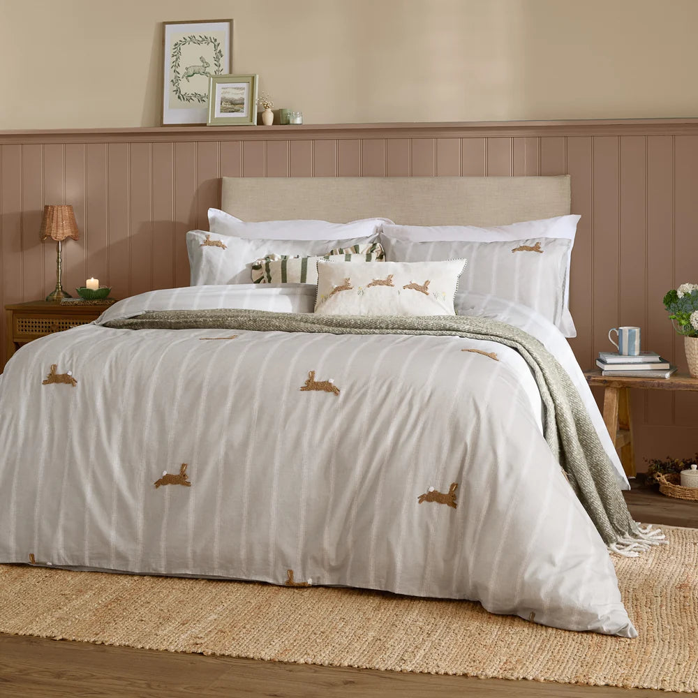 RAMBLE HARES 100% COTTON DUVET COVER SET by Wylder