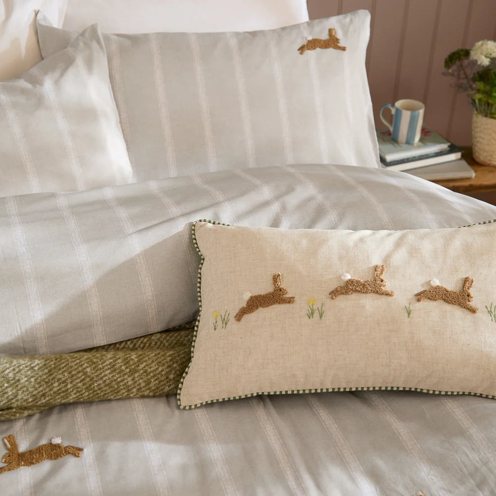 RAMBLE HARES 100% COTTON DUVET COVER SET by Wylder