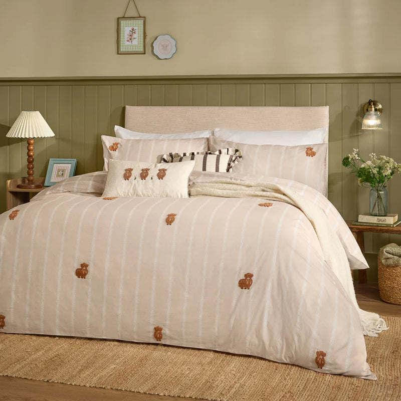 RAMBLE HIGHLAND COWS 100% COTTON DUVET COVER SET by Wylder