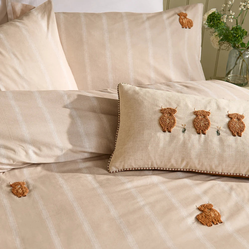 RAMBLE HIGHLAND COWS 100% COTTON DUVET COVER SET by Wylder