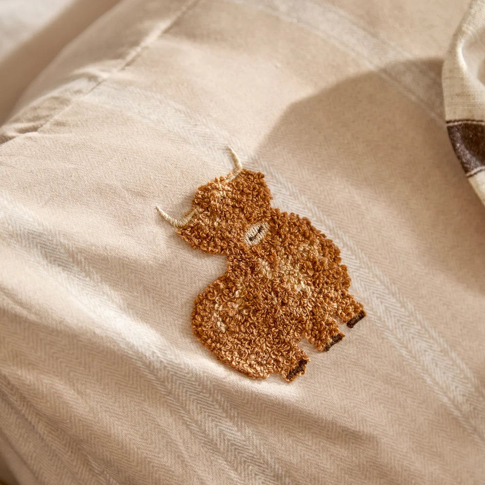 RAMBLE HIGHLAND COWS 100% COTTON DUVET COVER SET by Wylder