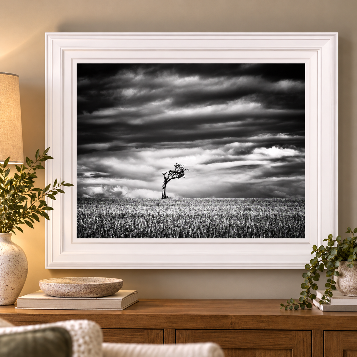 RIHANNA TREE FRAMED PRINT – WHITE FRAME | House of Irish Art