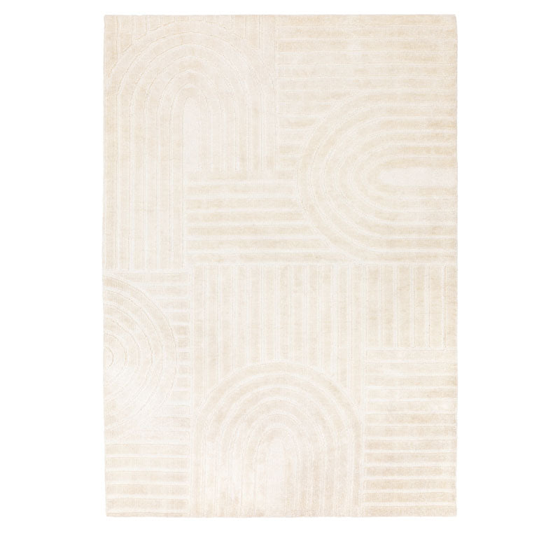 SASER GEOMETRIC RUG – NATURAL & OLIVE GREEN  | Gallery