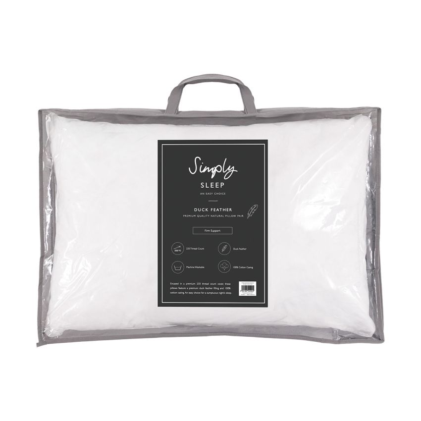SIMPLY SLEEP DUCK FEATHER PILLOW – SET OF 2 Curated by simply Hazel