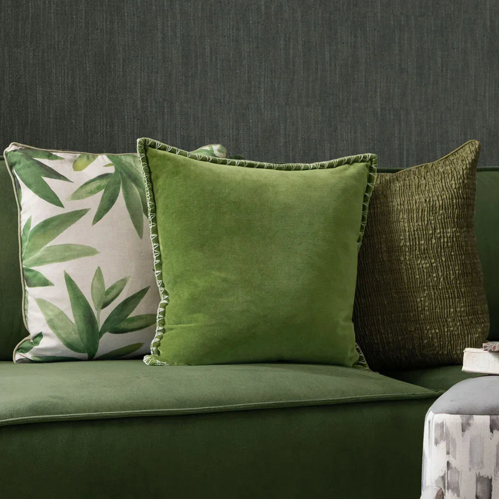 STITCH EMBROIDERED FEATHER FILLED CUSHION by ADDITIONS (Voyage Maison)