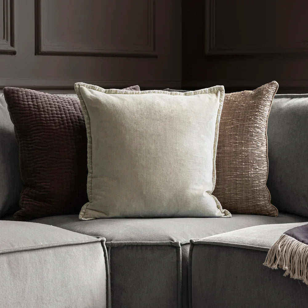 STITCH EMBROIDERED FEATHER FILLED CUSHION by ADDITIONS (Voyage Maison)