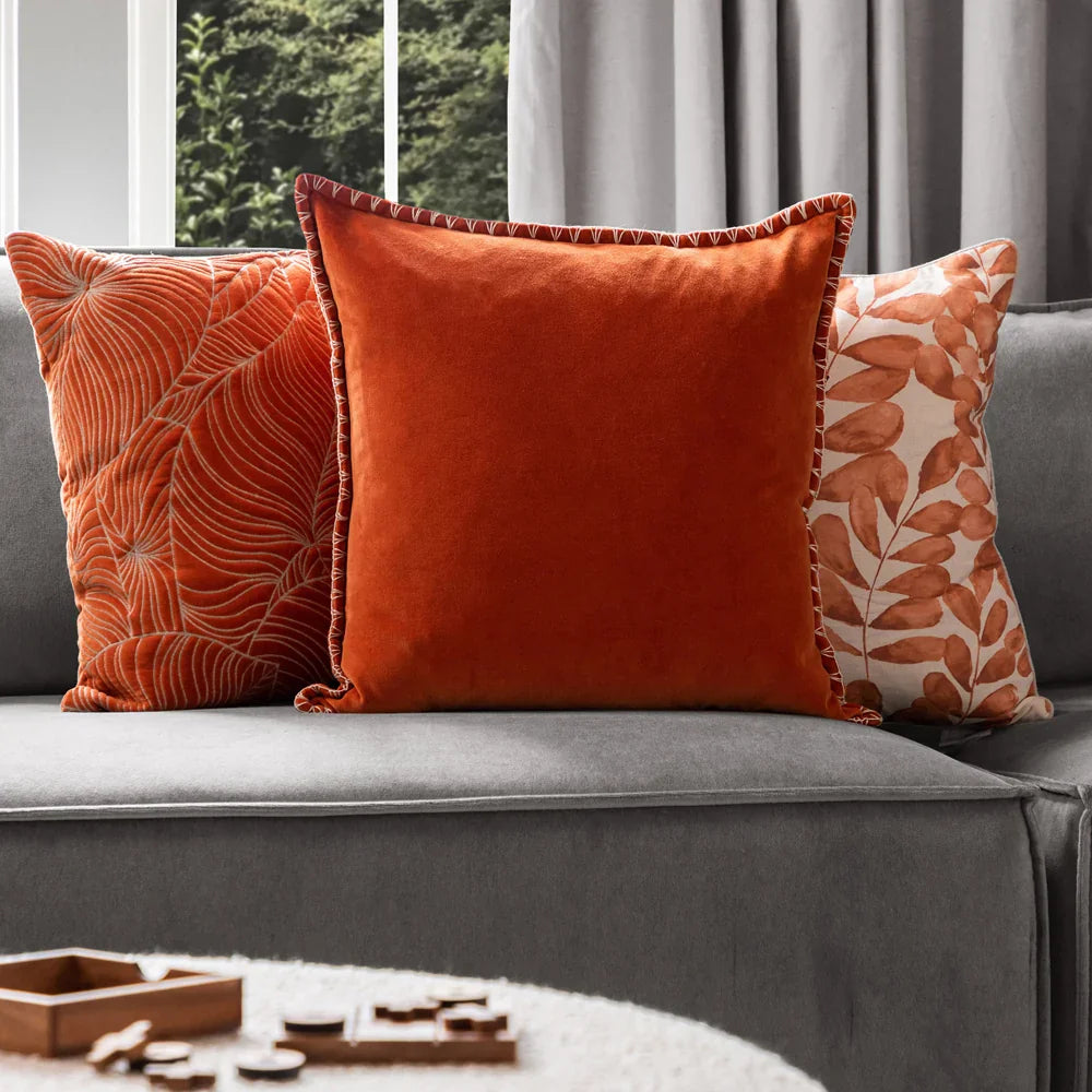 STITCH EMBROIDERED FEATHER FILLED CUSHION by ADDITIONS (Voyage Maison)