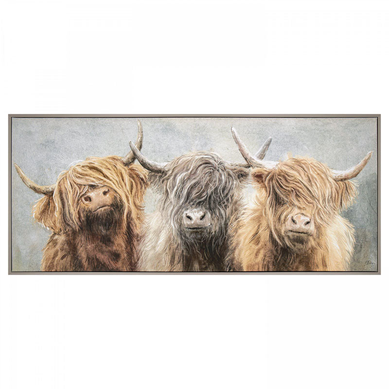 THREE OF A KIND FRAMED CANVAS Curated by simply Hazel