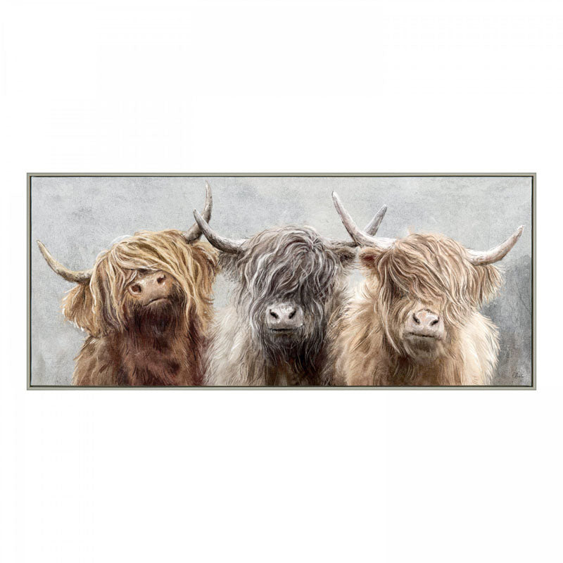THREE OF A KIND FRAMED CANVAS Curated by simply Hazel