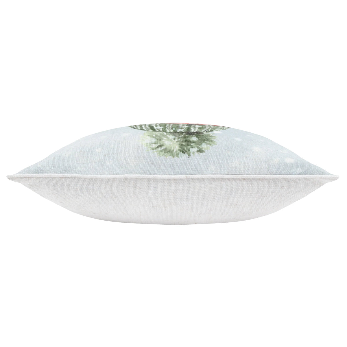 WINTER RABBIT PIPED CUSHION – MULTI by Evans Lichfield