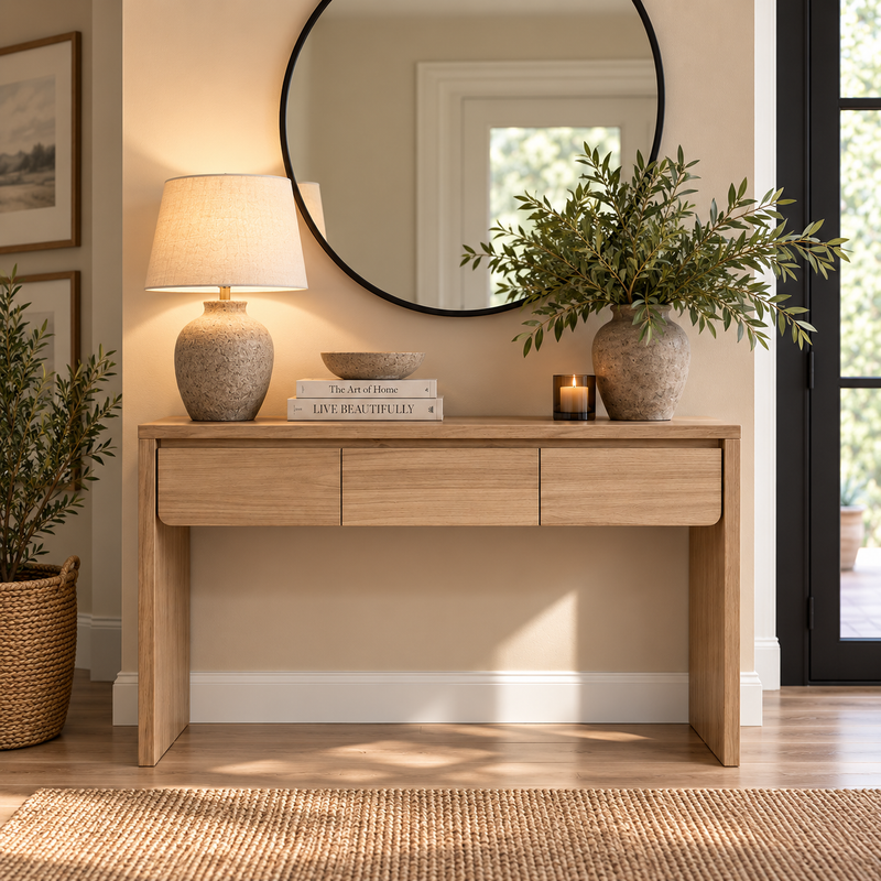 ARLO CONSOLE TABLE – NATURAL WOOD by simply Hazel
