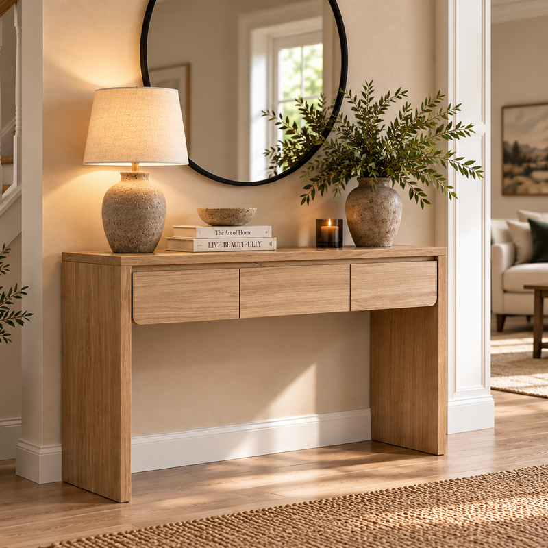 ARLO CONSOLE TABLE – NATURAL WOOD by simply Hazel