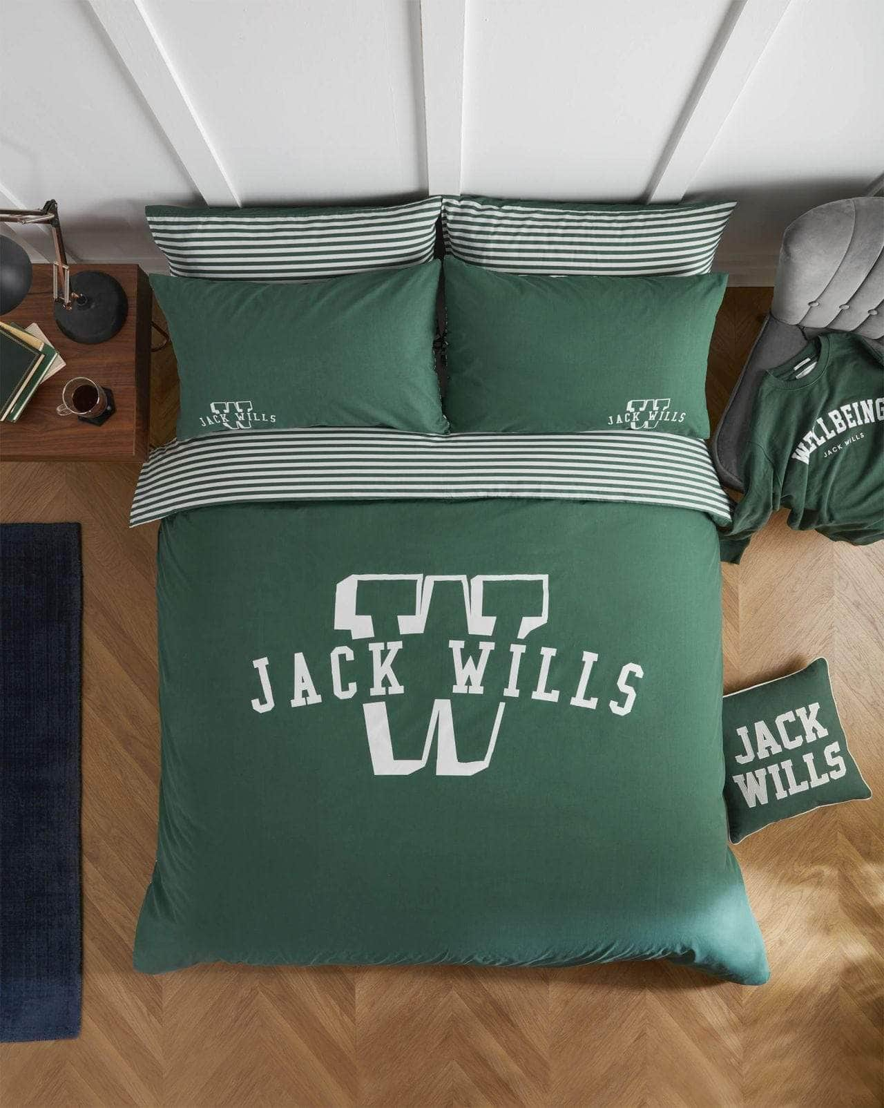 Ashley Wilde Bedspread Jack Wills Varsity Dark Green Bedding