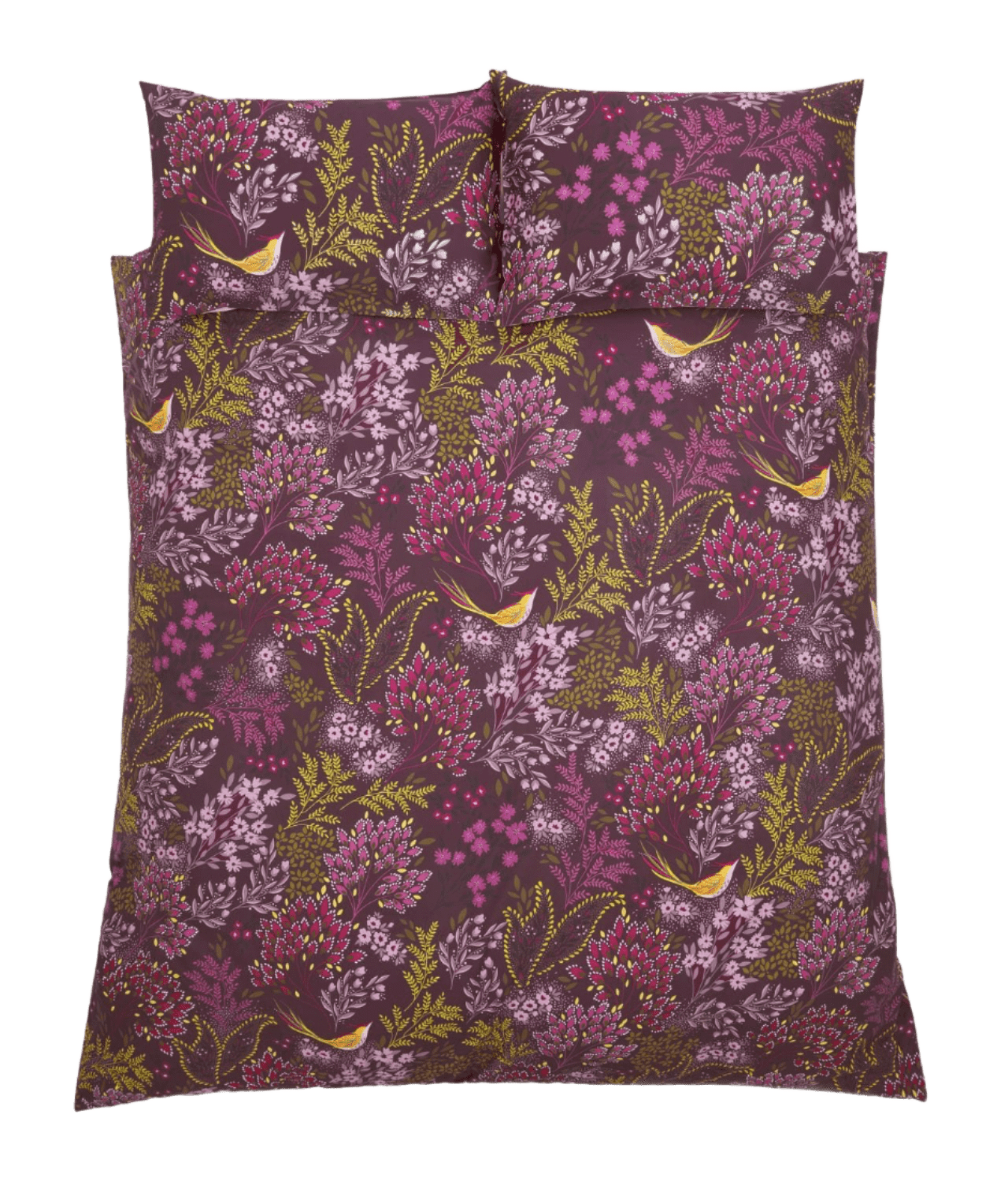 Ashley Wilde Bedspread Kingsize Duvet set Songbird Plum Bedding by Sara Miller